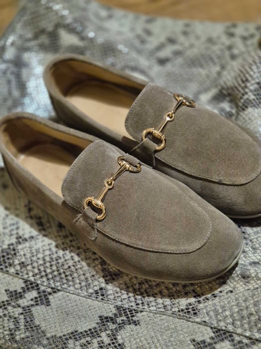 Дамски мокасини естествен велур 36 номер