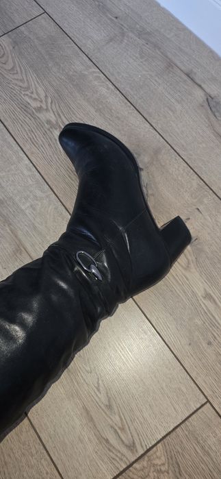 Зимний сапоги кожанный