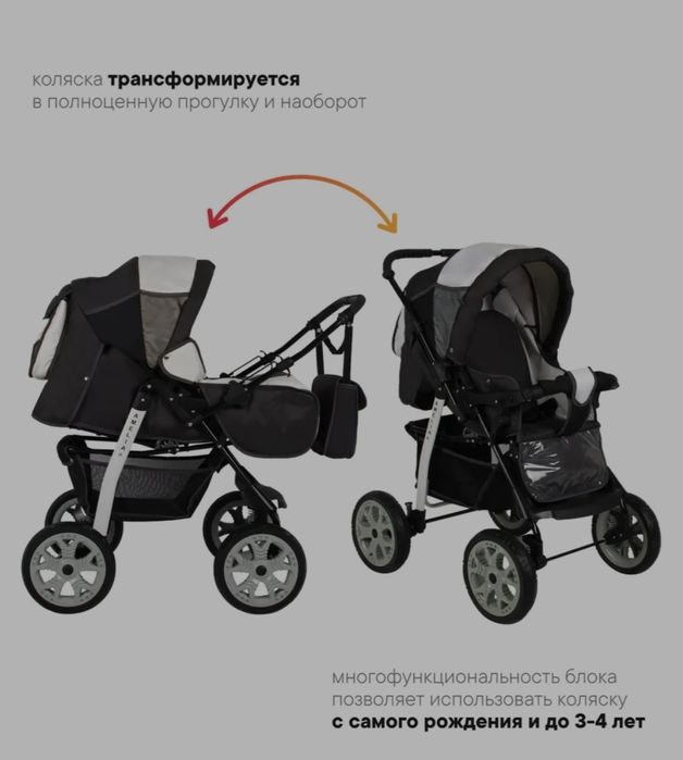 Коляска прогулочная, всесезонная, универсальная, трансформер
