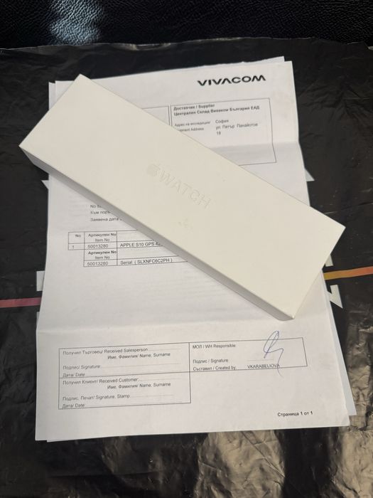 ЗАПЕЧАТАН 42mm Apple watch 10 Vivacom Гаранция 2027 г. Jet Black