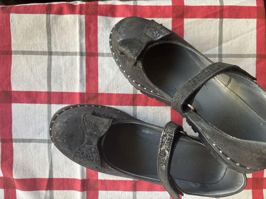 Обувки ponky от естествена кожа за момиче