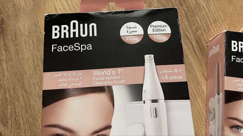 Epilator Facial Braun Facespa + 4 Perii Curatare Fata Nou Sigilat
