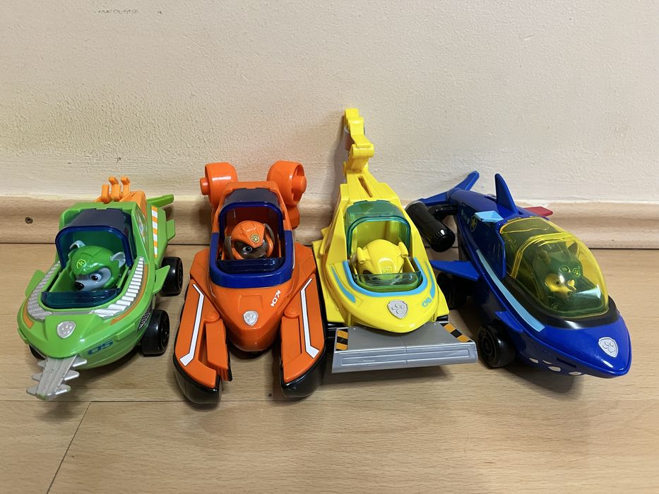 Пес патрул кученца с коли - Рекс, Тракър, Зума, Роки, Маршал, Чейс