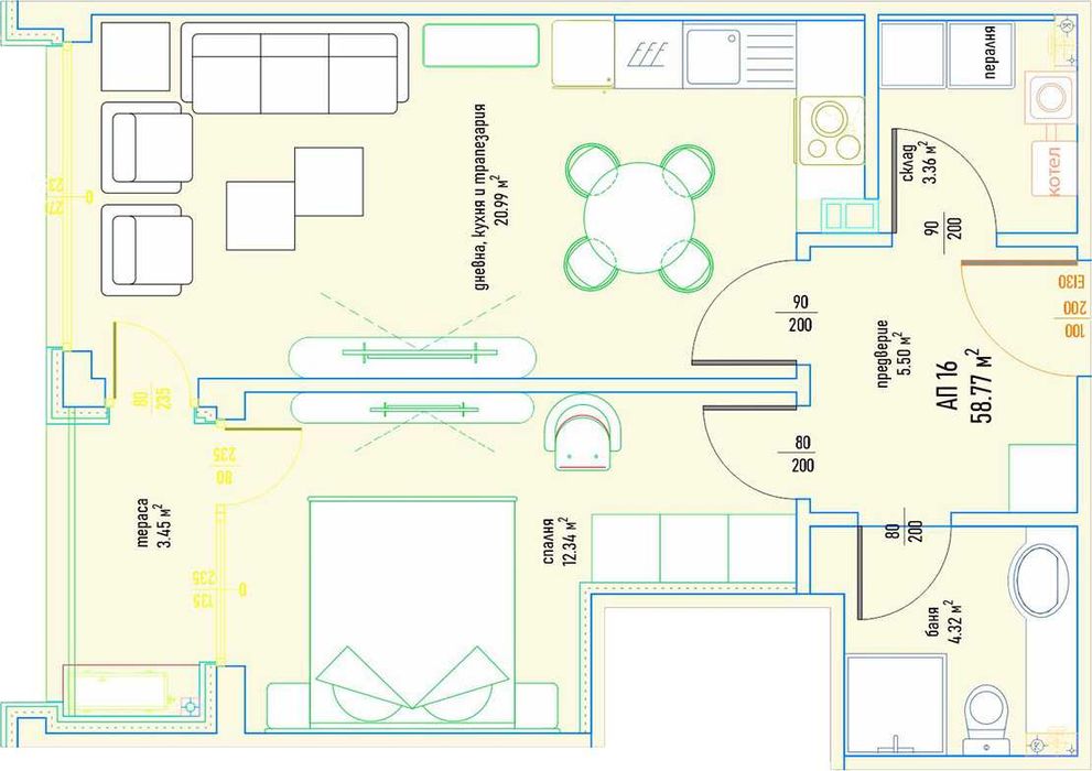 Продава се Двустаен апартамент в София, Малинова долина - 50 кв.м за 1554 €/кв.м - Снимка #5
