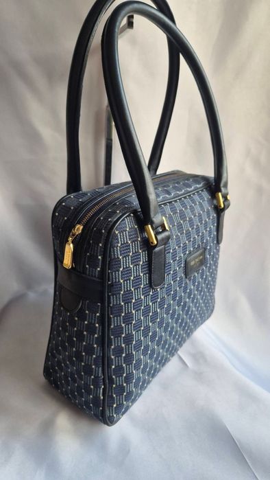 Geanta vintage piele+ textil Wien