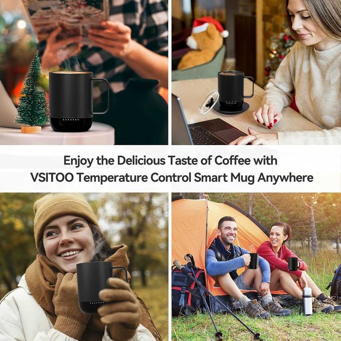 Умна чаша за кафе vsitoo, S3 PRO (черна), UK ЩЕПСЕЛ!