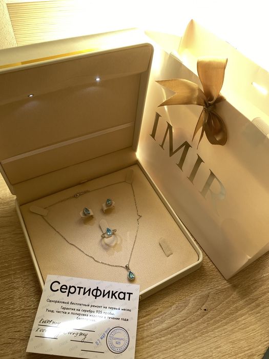 Новый красивый комплект серебро 925 от Imir co(Оригинал). Ташкент