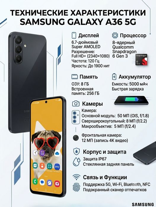 Samsung galaxy a36 8/256gb