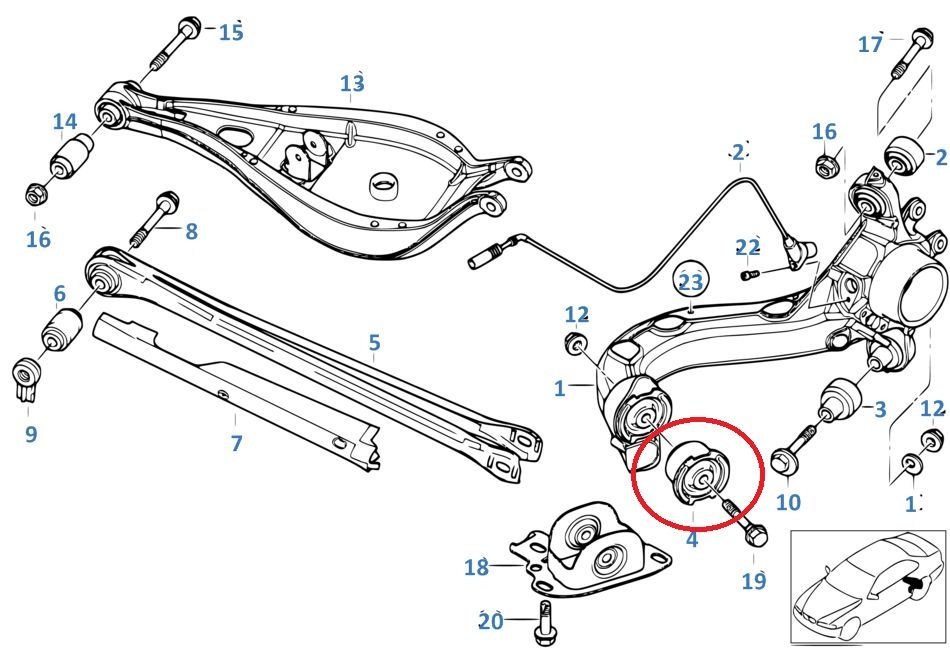 Bucse brat spate poliuretan BMW e36/e46