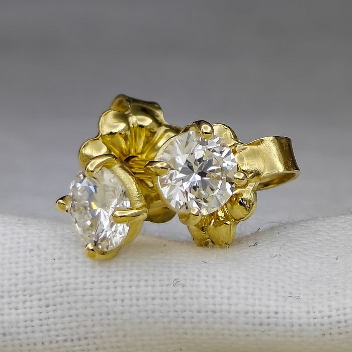 Златни обеци 14ct с Брилянти
