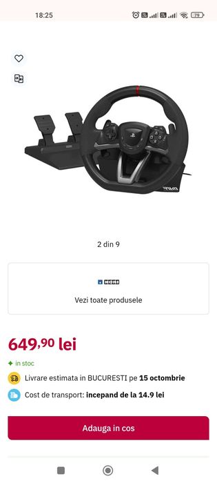 Gaming volan Hori Ps