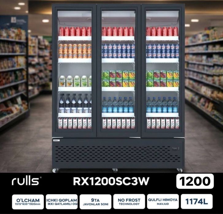 Aksiya vitrina xolodilnik 1174 litr