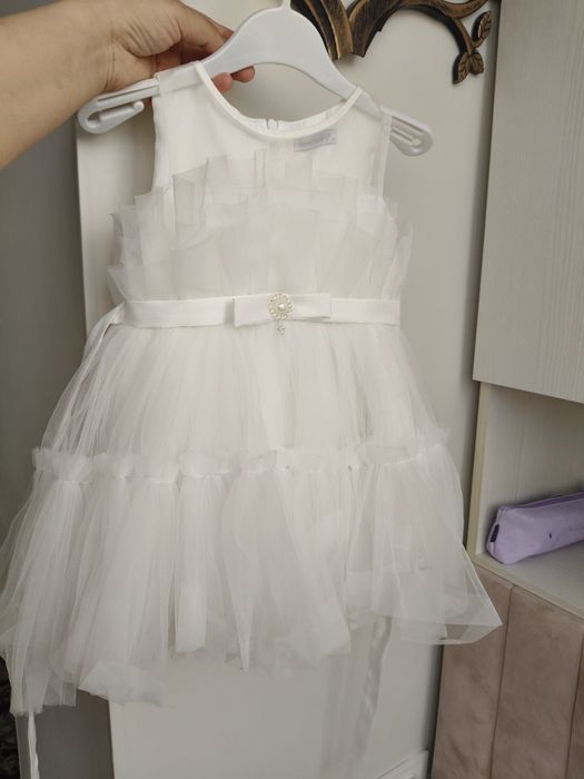 платье белое для девочек 1-2 г