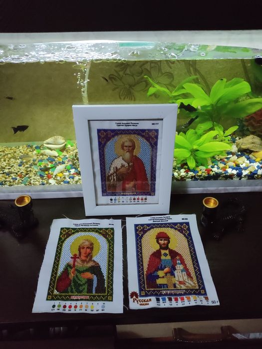 Картина вышивка  бисером  именные