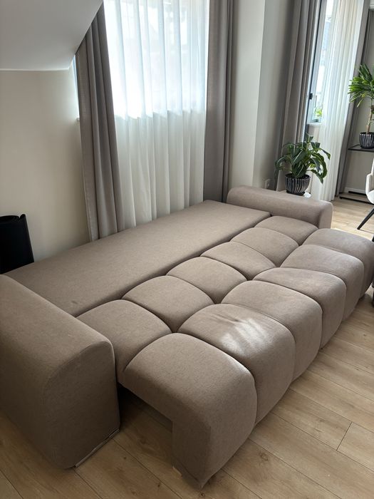 Разтегателен диван с ракла за съхранение