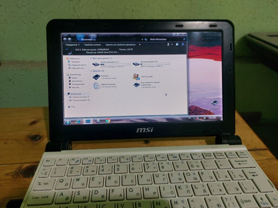 Netbook msi pamyat 500Gb