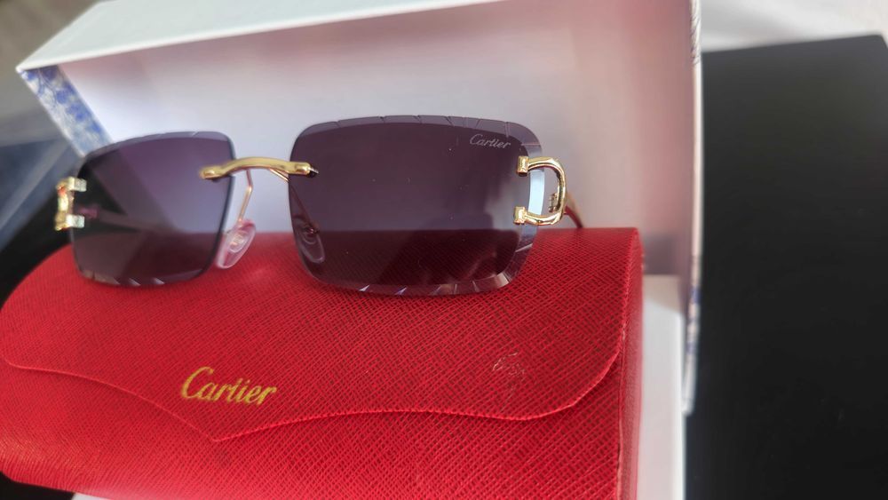 Pachet Ochelari de soare Cartier rimless Diamond Cut