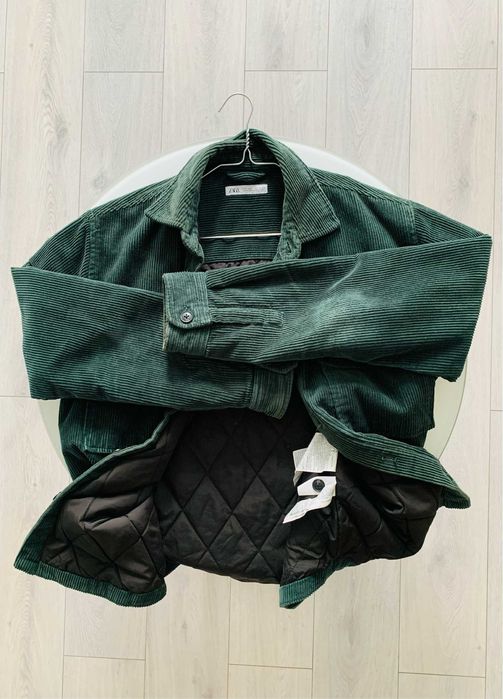 Geacă Zara bărbați M, Premium, Verde Diamond, interior confortabil