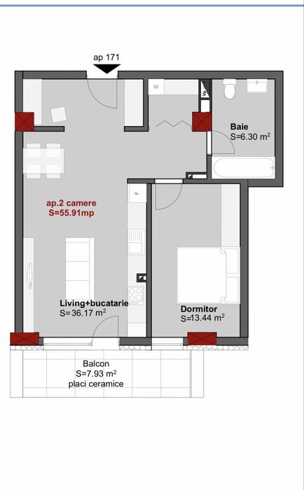 Persoana fizica, vand ap. 2 camere in Scala Center str. Somesului,Cluj