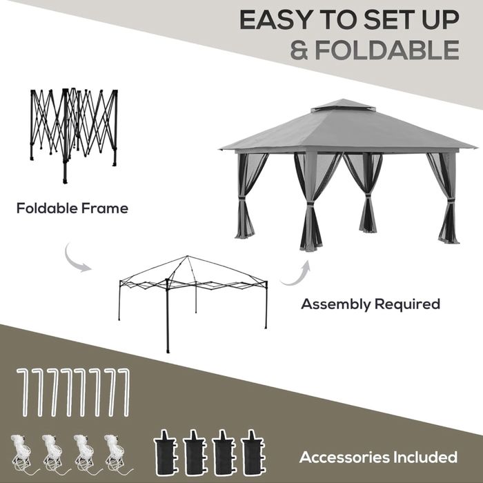 Сгъваема шатра Outsunny