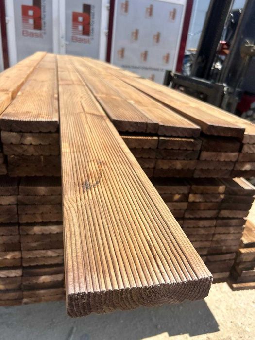 DECK Impregnat in autoclava |  Pin Nordic Finlanda |  32 × 144 × 4500 mm | doua fete profilate | STOC NOU DISPONIBIL