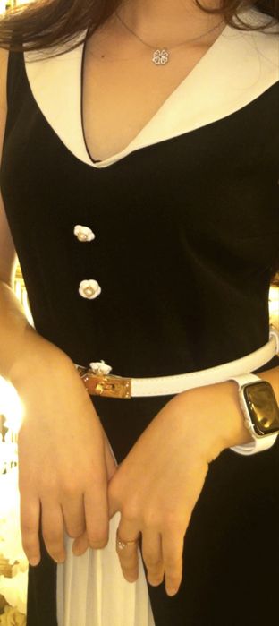 платье черно -белок