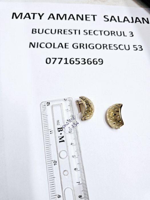 Vand cercei din aur 14 k 3.33 g cod 918