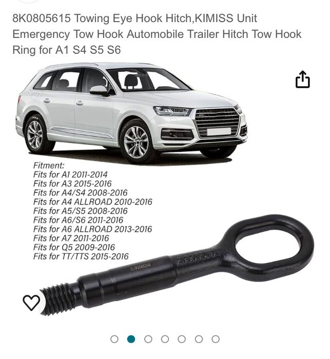 Set cric cheie roti carlig remorcare Audi A3 A4 A6