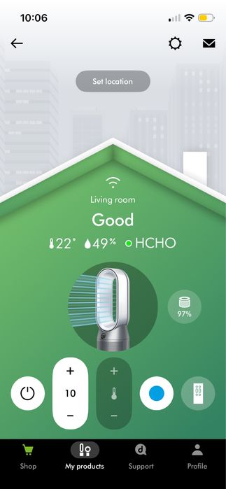 Purificator aer Dyson HP09 Pure Hot+Cool Formaldehyde, WiFi, HEPA