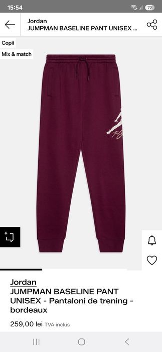 Pantaloni Jordan baieti 168-175 cm