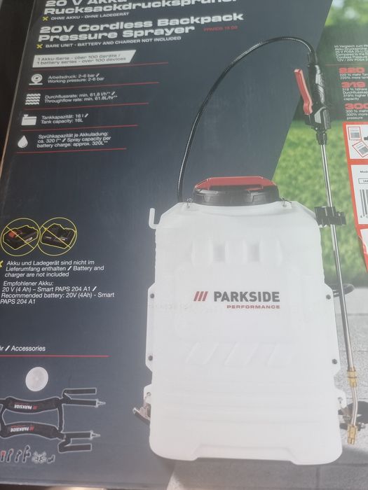 NOU/Sigilat/Garanție Parkside Performance 20V Pulverizator cu presiune Pompa de stropit electrica/vermorel/atomizor baterii acumulator-peste Ruris