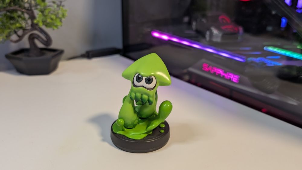 Figurina Amiibo Inkling Squid green pentru consola Nintendo