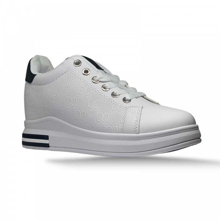 Дамски кецове на платформа в черен и бял цвят НОВИ!