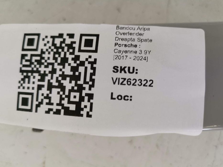 Bandou Aripa Overfender Dreapta Spate Porsche  Cayenne 3 9Y 2017 2018