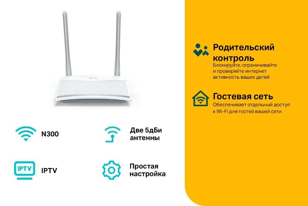 NET TP-Link TL-WR820N / N300 Многорежимный роутер (Router)