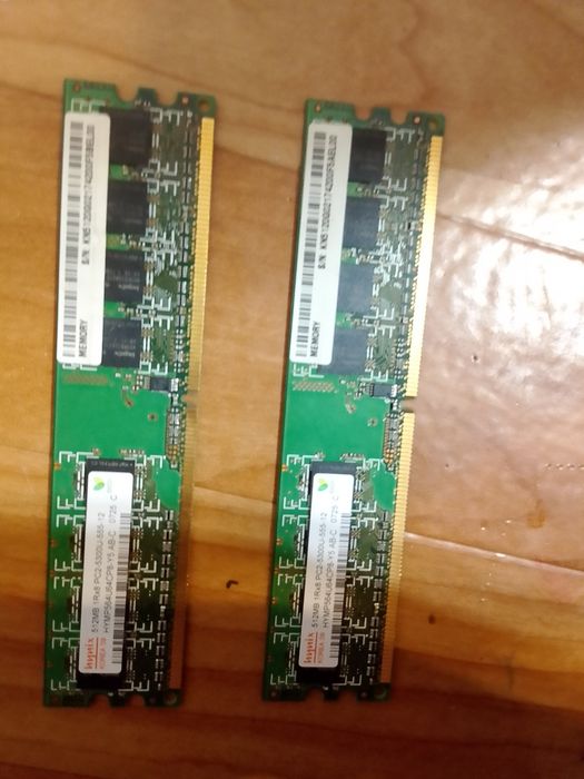 2планки на 528мб ддр2