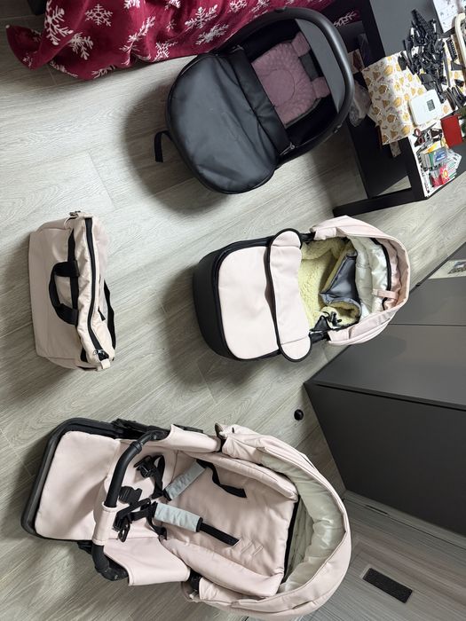 Krausman – Carucior 3 in 1 Storm Pink Shiny