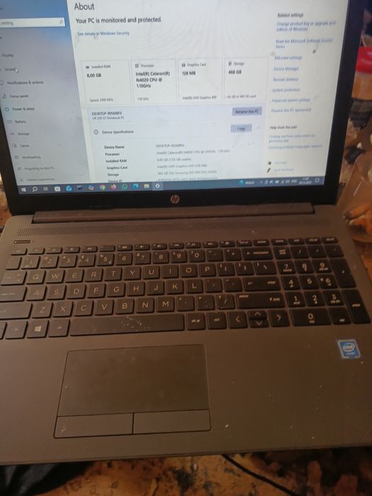 Celeron n4020 8 GB RAM 500 GB ssd