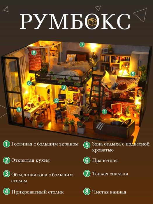 Румбокс в скандинавском стиле с элементами лофта. DIY-конструктор