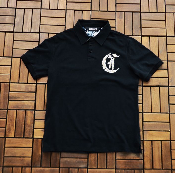 Мъжка поло тениска Just Cavalli logo Polo T-shirt размер L