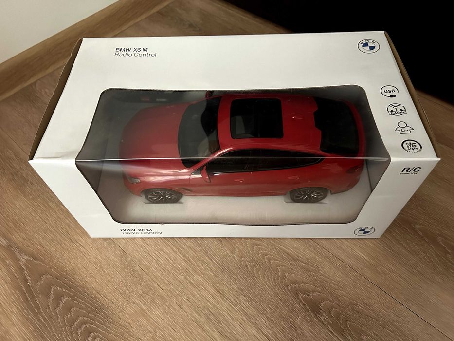 Кола с радиоуправление BMW X6 M 1:14 - червена