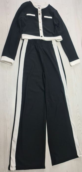 Compleu elegant dama alb-negru