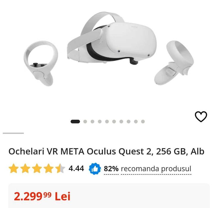 Meta Quest 2, 256 GB, Ca Nou + Cont jocuri 400€