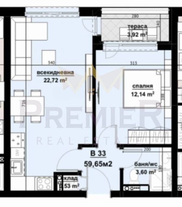 Продава се Двустаен апартамент в Бургас, Изгрев - 60 кв.м за 1834 €/кв.м - Снимка #1