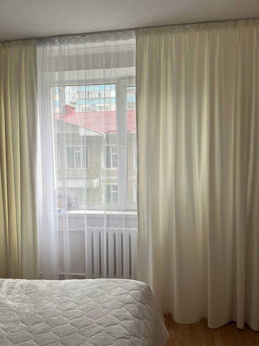 Молочные шторы 2 полотна