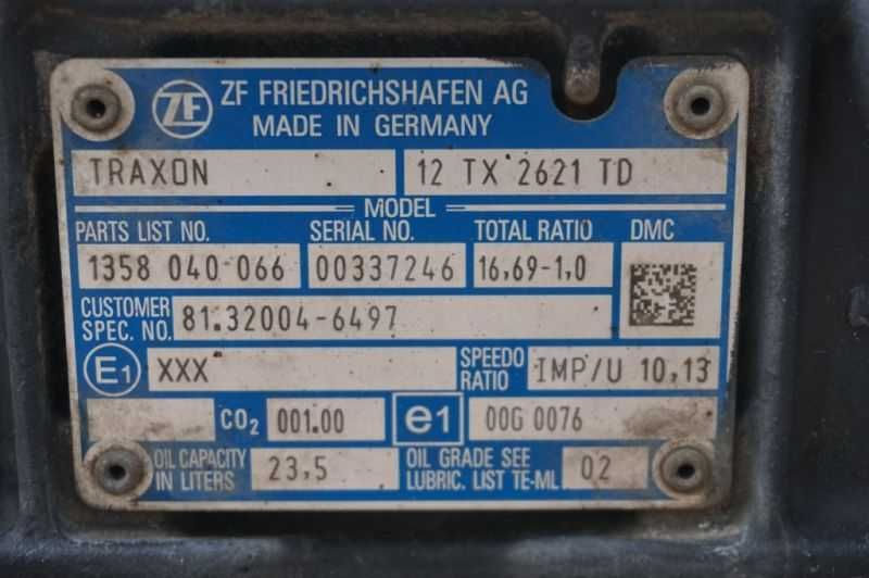 Cutie de viteze ZF 12TX2621DD + INT3 MAN TGX - Piese de schimb MAN