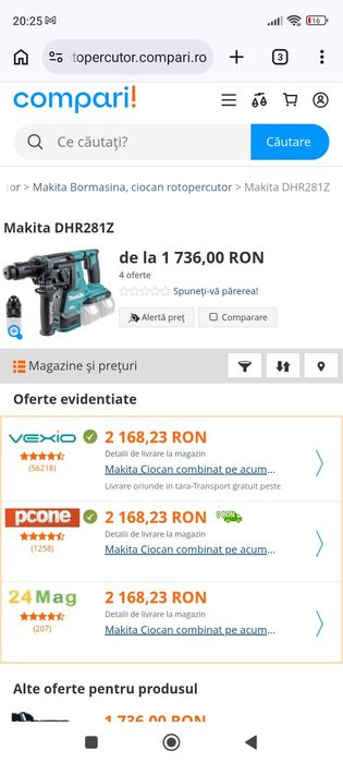 Rotopercutor MAKITA DHR 281 an 2023