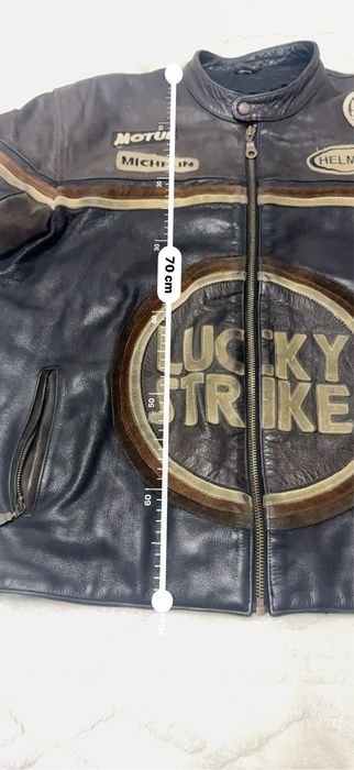 Geaca Biker Lucky Strike Racing XXL piele naturala groasa