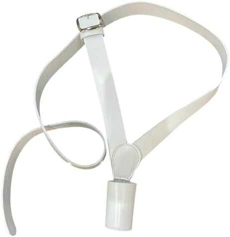 Нов Презраменен държач за знаме естествена кожа бял колан за флагщок през рамо регулируем