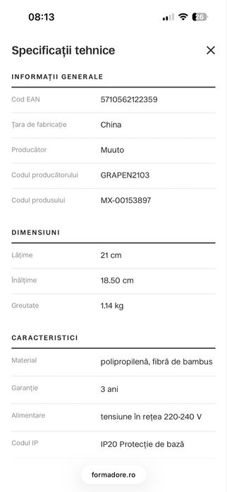 Vand lampa noua Grain pendant lamp Muuto